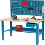 Global Industrial Complete Industrial Workbench With Plastic Laminate Square Edge, 60" x 30"