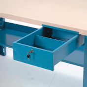 Global Industrial™ Tiroir en acier, 10-3/4"L x 18"D, Bleu