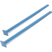 Global Industrial™ Steel Uprights, Bleu, 2/Pack