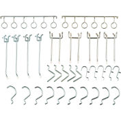 Global Industrial™ Pegboard Hooks, Pack de 30