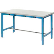 Global Industrial 60x36 Lab Workbench Adjustable Height, Power Apron, Laminate Square Edge BL