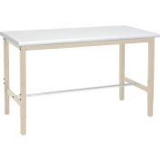 Global Industrial™ 48 x 36 Ajustable Height Workbench Square Tube Leg - ESD Safety Edge - Tan
