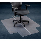 Interion® Office Chair Mat for Carpet - 46"W x 60"L with 25" x 12" Lip - Straight Edge
