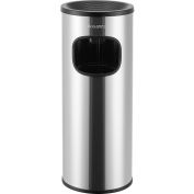 Global Industrial Stainless Steel Ashtray Trash Can, 3 Gallon, Matte