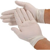 Zone de sécurité de qualité industrielle gants Latex, poudrés, moyen, blanc, 100/boîte, GRDR-MD-1-T