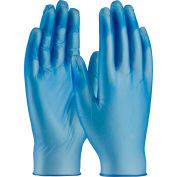 PIP Ambi-Dex® 64-V77BPF Industrial Grade HD Vinyl Gloves, 5 Mil, Powder-Free, M, Blue, 100/Box