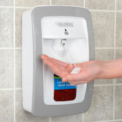 Distributeur automatique Global Industrial™ pour savon mousse/désinfectant - Blanc/gris