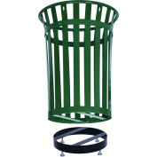 Global Industrial™ Steel Slatted Trash Can Base, Noir