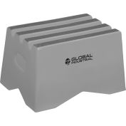 Global Industrial™ 1 Step Plastic Step Stand, 19-1/2"L x 13-1/2"L x 12"H, Gris
