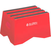 Global Industrial™ 1 Step Stand en plastique, 19-1/2"L x 13-1/2"L x 12"H, Rouge