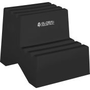 Global Industrial™ 2 Step Stand en plastique, 21 « L x 19-1 / 2 « L x 24-1 / 2 « H, Noir
