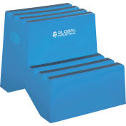 Global Industrial™ 2 Step Stand en plastique, 21 « L x 19-1 / 2 « L x 24-1 / 2 « H, Bleu