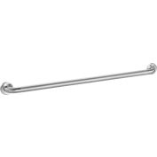 Global Industrial Straight Grab Bar, Peened Stainless Steel - 42"W x 1-1/2" Dia.