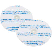 Global Industrial Replacement Microfiber Pads for Mini Floor Scrubber, 2 Pack