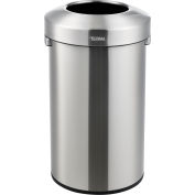 Global Industrial Stainless Steel Round Open Top Receptacle - 21 Gallon