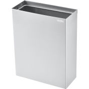 Global Industrial Stainless Steel Wall Mount Trash Can, 6-2/5 Gallon