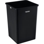 Global Industrial™ Square Plastic Trash Can, 35 gallons, noir