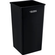 Global Industrial™ Square Plastic Trash Can, 55 Gallon, Black