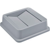 Global Industrial™ Square Plastic Trash Container Swing Lid - 35 - 55 Gallon Gris