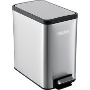Global Industrial™ Stainless Steel Slim Step Trash Can - 2 Gallon