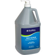 Global Industrial Red Scrub Heavy Duty Hand Cleaner, Cherry Scent, Gallon Pump Bottle - 4/Case