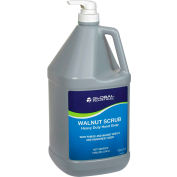 Global Industrial Walnut Scrub Heavy Duty Hand Cleaner, Rainforest Scent, Pump Gallon - 4/Case