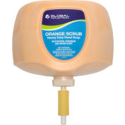 Global Industrial Orange Scrub Heavy Duty Hand Cleaner, Orange Scent, 2L Refill - 4/Case