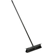 Global Industrial™ 18" Push Broom W/ Plastic Block & Steel Handle, Fine Sweep - Pkg Qty 4