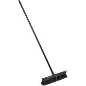 Global Industrial™ 18" Push Broom W/ Plastic Block & Steel Handle, Rough Sweep - Pkg Qty 4