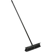 Global Industrial 18" Push Broom W/ Plastic Block & Steel Handle, Rough Sweep - Pkg Qty 4