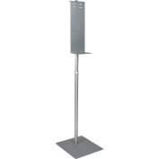 Global Industrial Universal Hand Sanitizer Dispenser Floor Stand, Height Adjustable