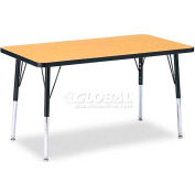 Berries® Rectangle Table d’activité, 24" W x 36" L x 24-31 « H, chêne classique