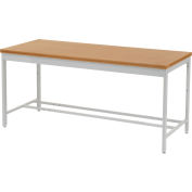 Global Industrial 72"W x 36"D Euro Style Production Workbench - Shop Top Square Edge - Gray