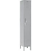 Global Industrial™ 1-Tier 1 Door Digital Locker, 12"L x 15"P x 78"H, Gris, Assemblé