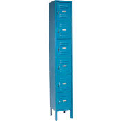 Global Industrial Paramount® Six Tier 6 Door Locker, 12"Wx18"Dx12"H, Blue, Unassembled