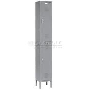 Global Industrial™ Paramount® Double Tier 2 Door Locker, 12"Wx15"Dx36"H, Gray, Assembled