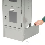 Global Industrial End Base For 12"D X 6"H Gray Locker Pair (Left And Right)