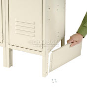 Global Industrial™ End Base For 12"Dx6"H Tan Locker, Pair (Left & Right)