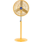 Global Industrial™ 30" Deluxe Oscillating Pedestal Fan, 3 Speed, 10000 CFM, 320W, 1/2HP, Yellow
