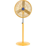 Ventilateur de piédestal oscillant Global Industrial™ 30 », 3 vitesses, 10000 CFM, 320W, 1/2HP, Jaune