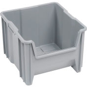 Quantum Giant Hopper Bin, 16-1/2"W x 17-1/2"L x 12-1/2"H, Gray, qté par paquet : 2