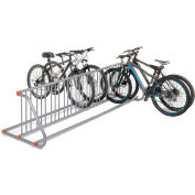 Global Industrial Double-Sided Grid Bike Rack, 18-Bike Capacity, Powder Coated Steel