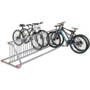 Porte-vélos à grille industrielle™ double face mondiale, capacité de 18 vélos, acier enduit de poudre