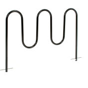 Global Industrial™ 7-Bike Wave Bike Rack, Noir, Below Grade Mount