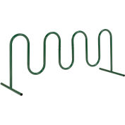 Global Industrial Wave Bike Rack, 9-Bike Capacity, Free Standing, Green