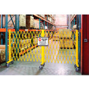 Global Industrial™ Folding Barricade Security Gate With Sign