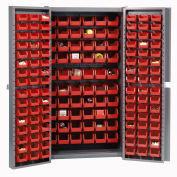 Global Industrial™ Bin Cabinet Deep Door - 156 Red Bins, 16Ga. Cabinet assemblé 38 x 24 x 72