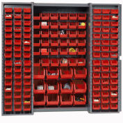 Global Industrial™ Bin Cabinet Deep Door - 144 Red Bins, 16Ga. Cabinet assemblé 38 x 24 x 72