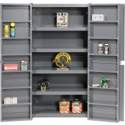 Global Industrial™ Cabinet de stockage avec étagères intérieures, gris, 38"W x 24"D x 72"H