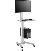 Global Industrial™ Mobile Height Adjustable Desktop Computer Workstation